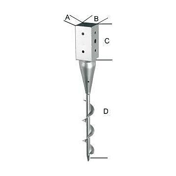 Einschraub-Bodenhülse, feuerverzinkt, CAB FASTENING