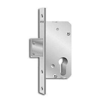 KFV Profiltüreinsteckriegelschloss, 60-PZ,D30,24kt,DL/DR Edel