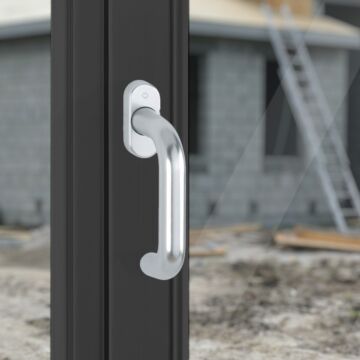 HOPPE DK-Fenstergriff,Paris 038/U30, mit ovaler Rosette,VK7x37, F1 eloxiert