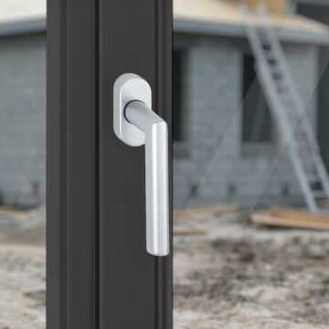 HOPPE DK-Fenstergriff,Amsterdam 0400/US956, mit ovaler Rosette,VK7x32-42, F1 eloxiert