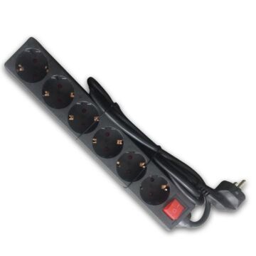 STECKDOSENLEISTE 6-FACH 1,4M, H05VV-F3G1,5, FORTIS