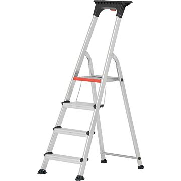 HYMER Stufenstehleiter 4 Stufen, Standhöhe 0,88m