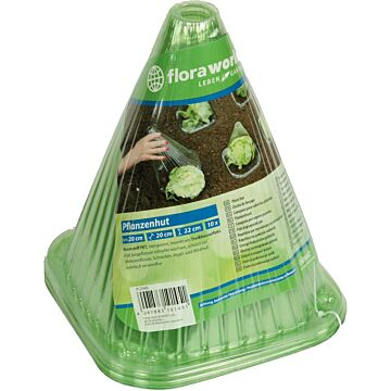 FLORAWORLD Pflanzenhut 10er Set Kunststoff, grün 