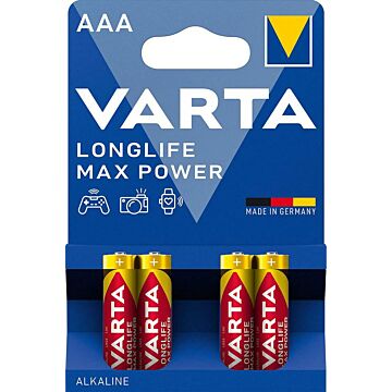 VARTA Batterie LONGLIFE Max Power AAA, 4er Blister