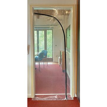 BÖCK Staubschutztür 1,2 x 2,2m 1,2x2,2m, mit Reißverschluss, Klebeband
