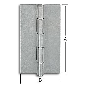 VORMANN DIN-Scharnier schmal 60x34 mm ungeb.Eis