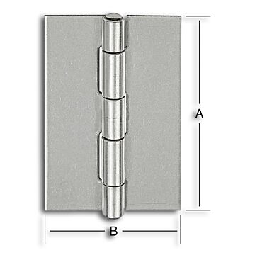 VORMANN Ger.schm.Scharn. 50x31mm ungeb, Edelstahl V2A