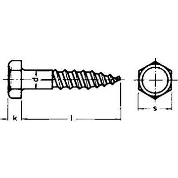 Sechskant-Holzschrauben DIN 571-A2 6X100 (VE100), CAB FASTENING