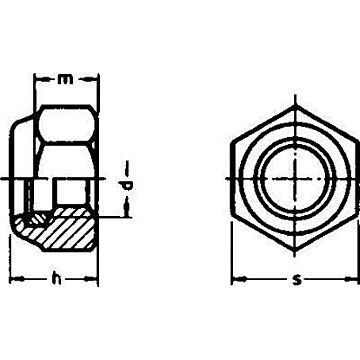 Sechskantmuttern DIN 985-A4 M6 (VE500), CAB FASTENING