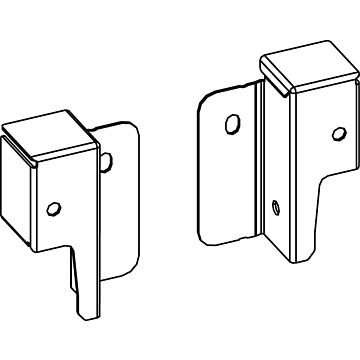 HETTICH Schubkasten-Rückwandverbinder, links/rechts, 9150630, Stahl silber, ArciTech
