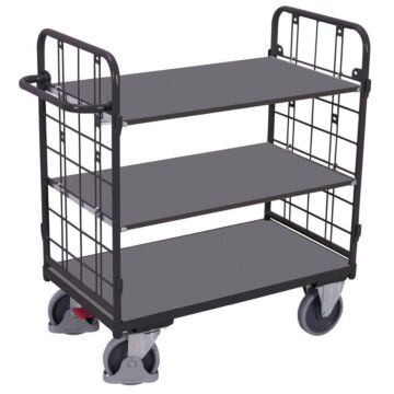 CORDES Etagenwagen Ladefläche B800xT1200 mm 3 Böden Tragkraft 500kg RAL 7016