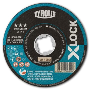 TYROLIT Trennscheibe X-LOCK gerade PREMIUM Stahl/VA