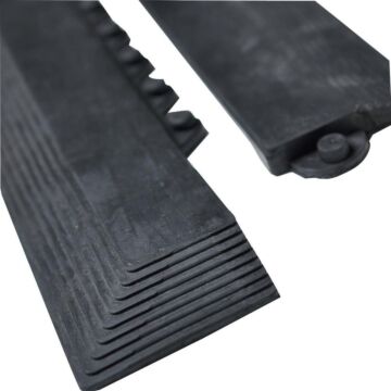 Gummikantenprofil SBR/NR schwarz, ohne Knopfleiste rechts, 990x75mm, CAB BETRIEB