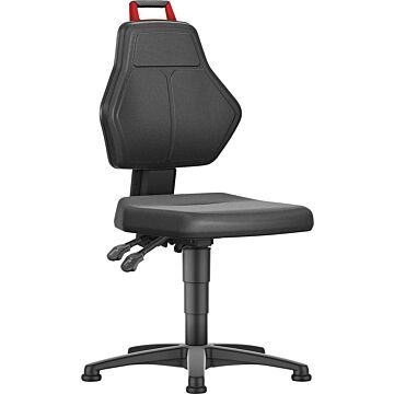 ARBEITSSTUHL MIT GLEITER SUPERTEC - ROTER GRIFF, FORMAT