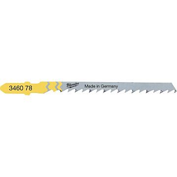 MILWAUKEE Stichsägeblatt Holz T244D 75x4mm, (Pack a 5 Stück)