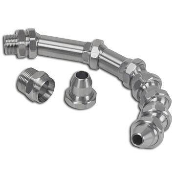 HIRT LINE Kühlmittelschlauch-Set V2A 3/4 Typ 3 Durchlassgröße 19mm, Gesamtlänge 320mm