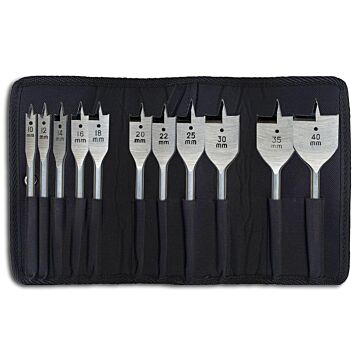 HELLER Flachfräsbohrersatz Quick 11-teilig, in Rolltasche