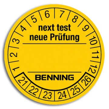 BENNING Prüfplakette 