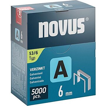 NOVUS Drahtklammer A Typ 53/6mm , (Pack à 5000 Stück)