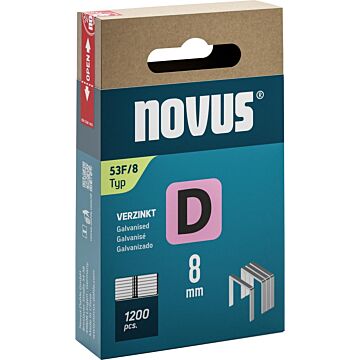 NOVUS Flachdrahtklammer D Typ 53F/8mm, (Pack à 1200 Stück)