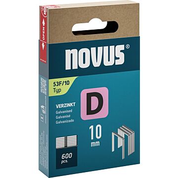 NOVUS Flachdrahtklammer D Typ 53F/10mm, (Pack à 600 Stück)