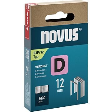 NOVUS Flachdrahtklammer D Typ 53F/12mm, (Pack à 600 Stück)