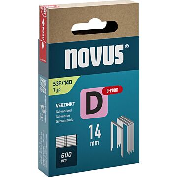 NOVUS Flachdrahtklammer D Typ 53F/14mm, (Pack à 600 Stück)