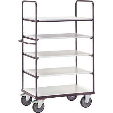 FETRA ESD-Etagenwagen mit 5 Ladeflächen 500kg, 1000x600 mm