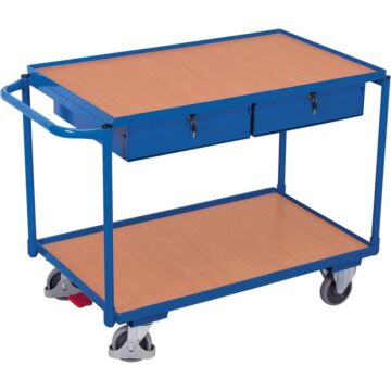 VARIOFIT Tischwagen 1000X600 2 Schubladen, Griff Waagerecht