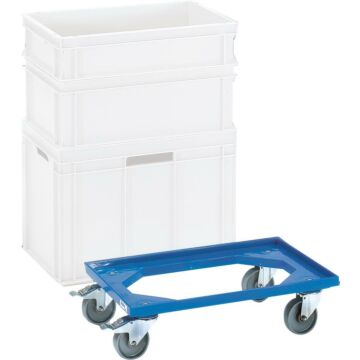 FETRA Eurokasten-Roller 13590 250kg, 610x410mm, Kunststoff blau