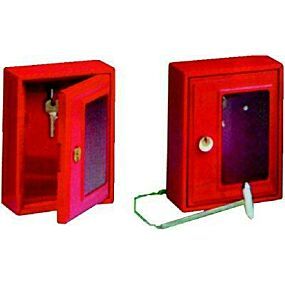 BURG-WÄCHTER Notschlüsselbox mit Scheibe und Nothammer 6161 Farbe:rot mit 1 Schlüsselhaken Maße:H167/B130 kaufen