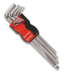 Bahco Winkelschraubendreher-Set 9-teilig – Verchromt, Größen 1,5 Bis 10 Mm, Metrisch