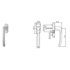 ROTO window handle RotoLine pin length 30 mm kaufen